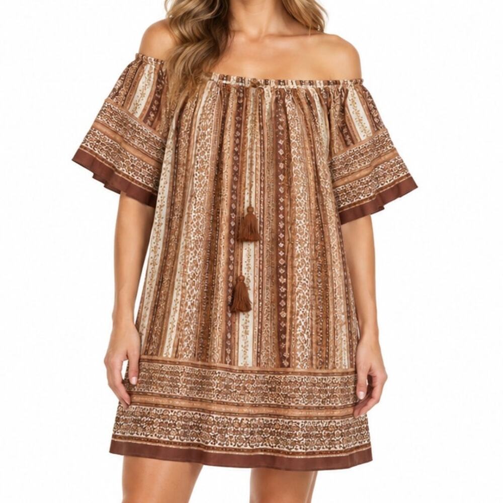 NWT Dress Forum LA Boho Off Shoulder Dress Size M